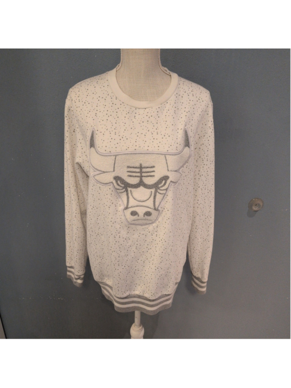 Vintage Chicago Bulls dotted lettermans logo NBA Michael Jordan sweatshirt 90's